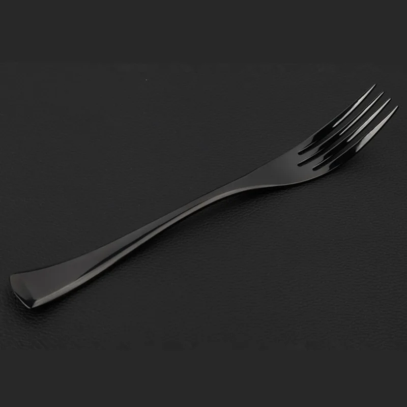 4/16/24 Pcs Classical Black Rose Cutlery Set 18/10 stainless steel Dinnerware Set Service For 6 Drop Shipping