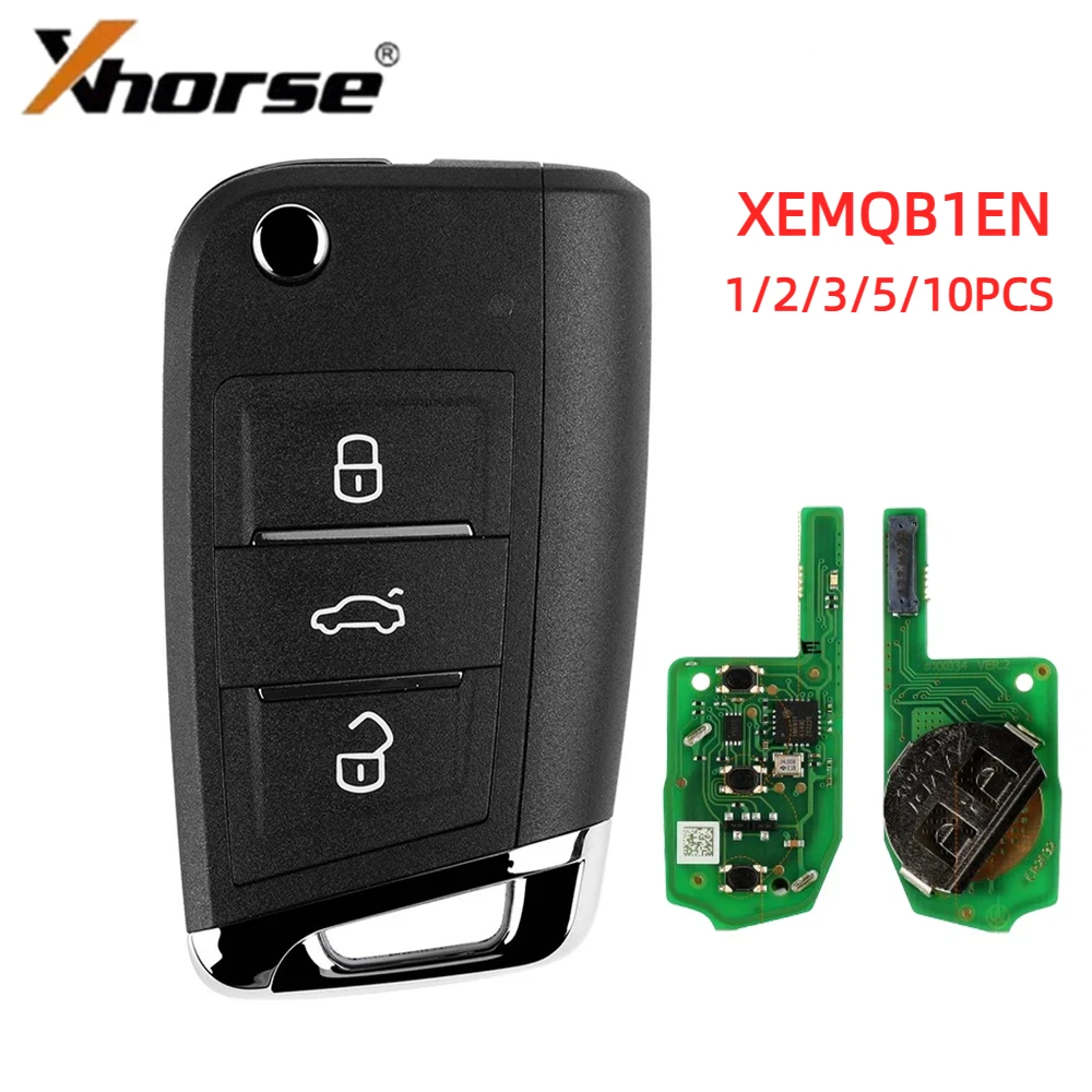 XHORSE XEMQB1EN Super Remote Key MQB Style 3 Buttons Built-in VVDI Super Chip English Version XEMQB01EN Universal Smart Card