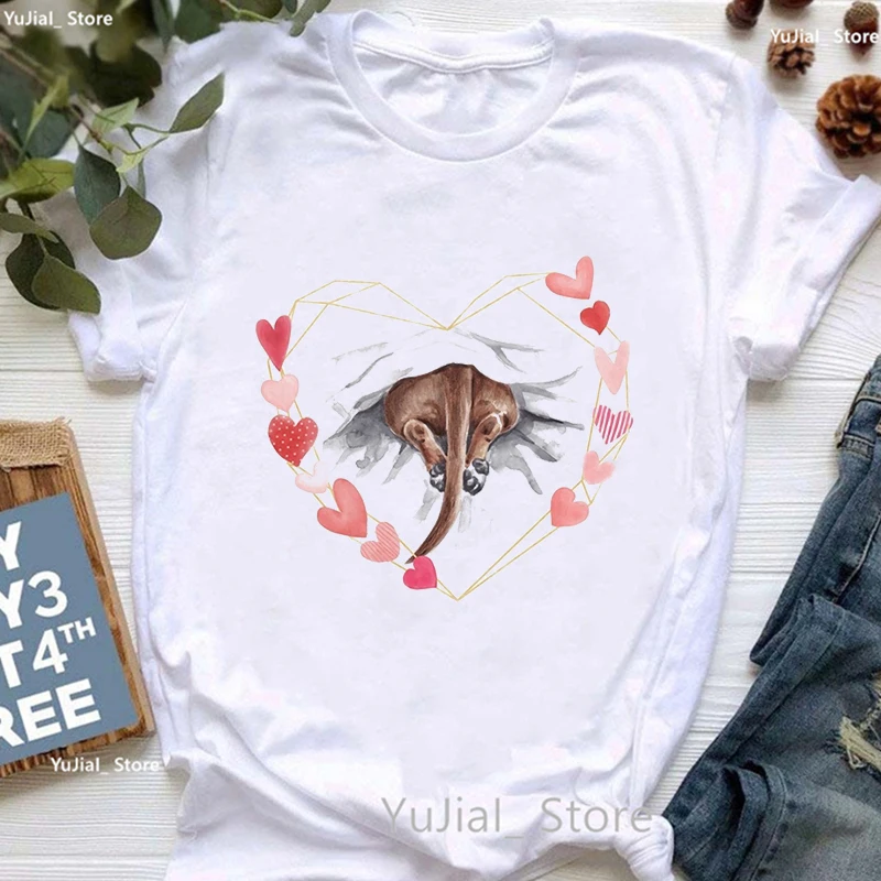 Leopard Dachshund Dog Graphic Print T Shirt Women Clothes 2024 Kawaii Beagle/Chihuahua Tshirt Femme Harajuku Shirt Streetwear