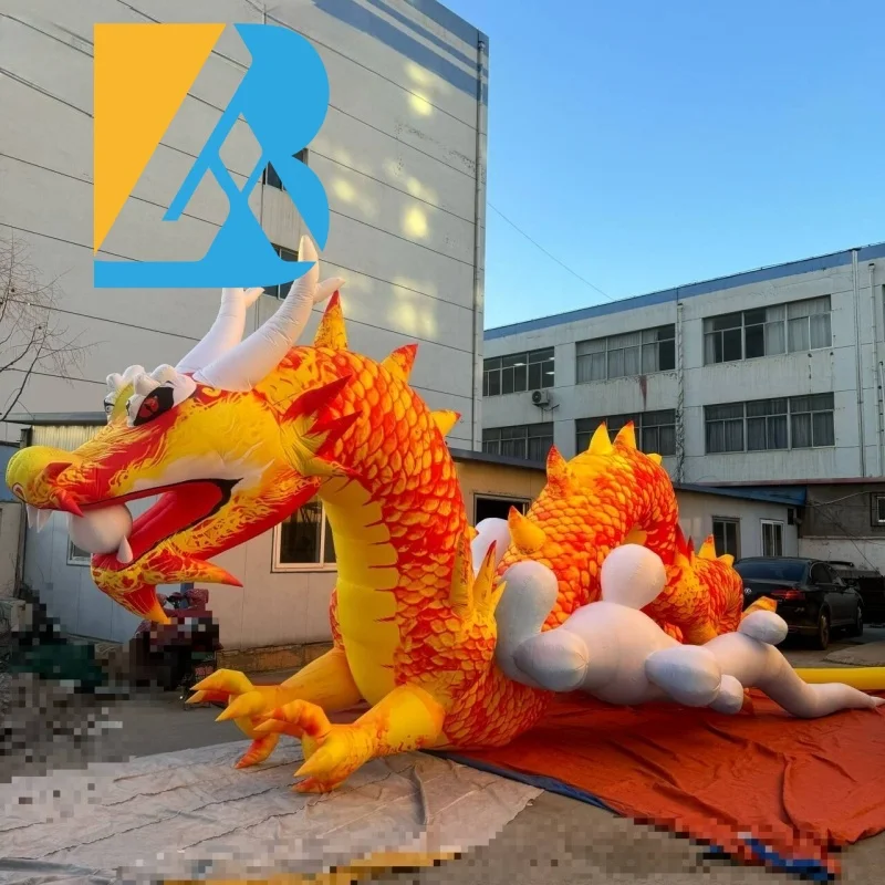 Personalized 9 Meters Length Giant Inflatable Chinese Dragon for Event Party Decor Toys