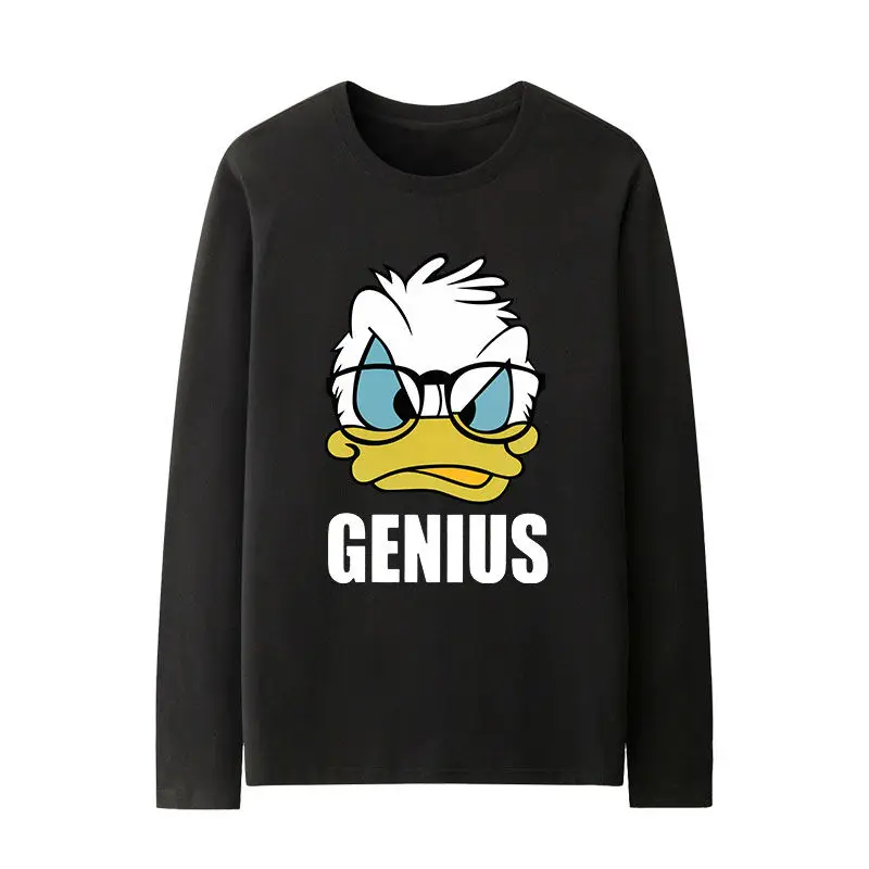 

Disney Donald Duck Cartoon Long Sleeve T-shirt New American Loose Youth Clothes Men and Women Casual Cartoon Short Sleeve Shirt