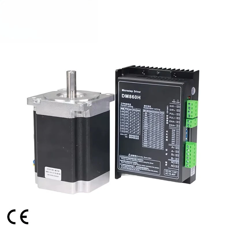 NEMA 34 Stepper Motor and Driver Kit, 86mm 8.5Nm (1200 oz-in) High Torque 2-Phase Hybrid Stepping Motor for CNC Machine
