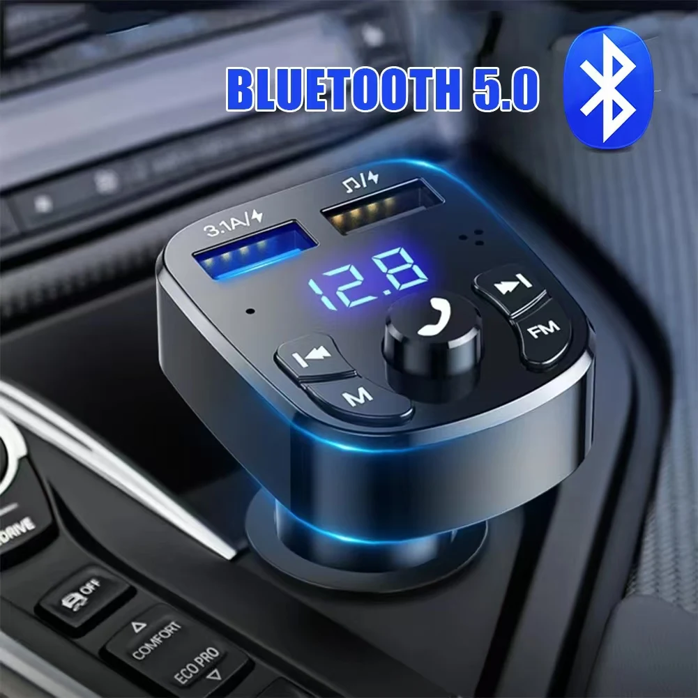 Car Bluetooth FM Transmitter • High-definition voice call quality • Dual-port fast charging • Compatible with all car models