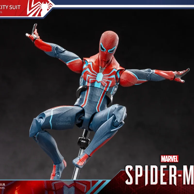 Oficial marvel vingadores homem-aranha velocidade terno figura de ação brinquedo caso de exibição modelo poseable estatueta colecionável presente de aniversário