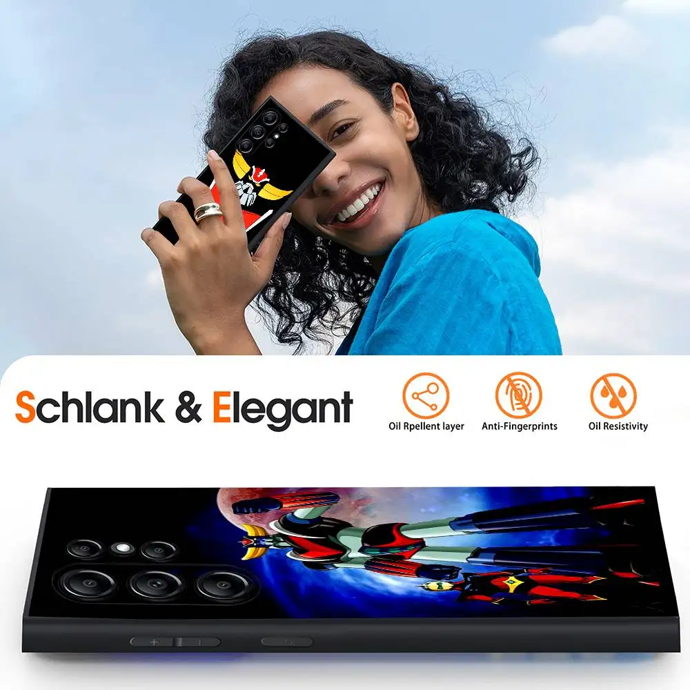 애니메이션 U-UFO R-로봇 그렌다이저 폰 케이스 삼성 갤럭시 S25 S24 S22 S23 울트라 S21 S20 플러스 5G 보호 실리콘 케이스