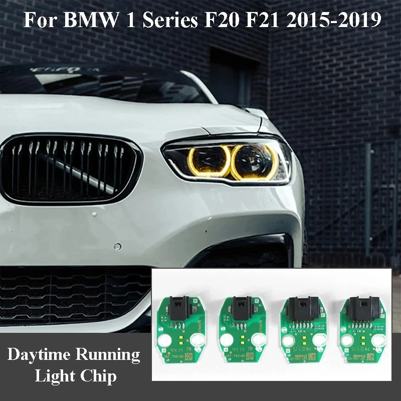 

For BMW F20 F21 1 Series 2015-2019 Angel Eyes DRL Boards 118i 120i 125i 118d 120d LED Headlight Lemon Yellow Lights Module Chip