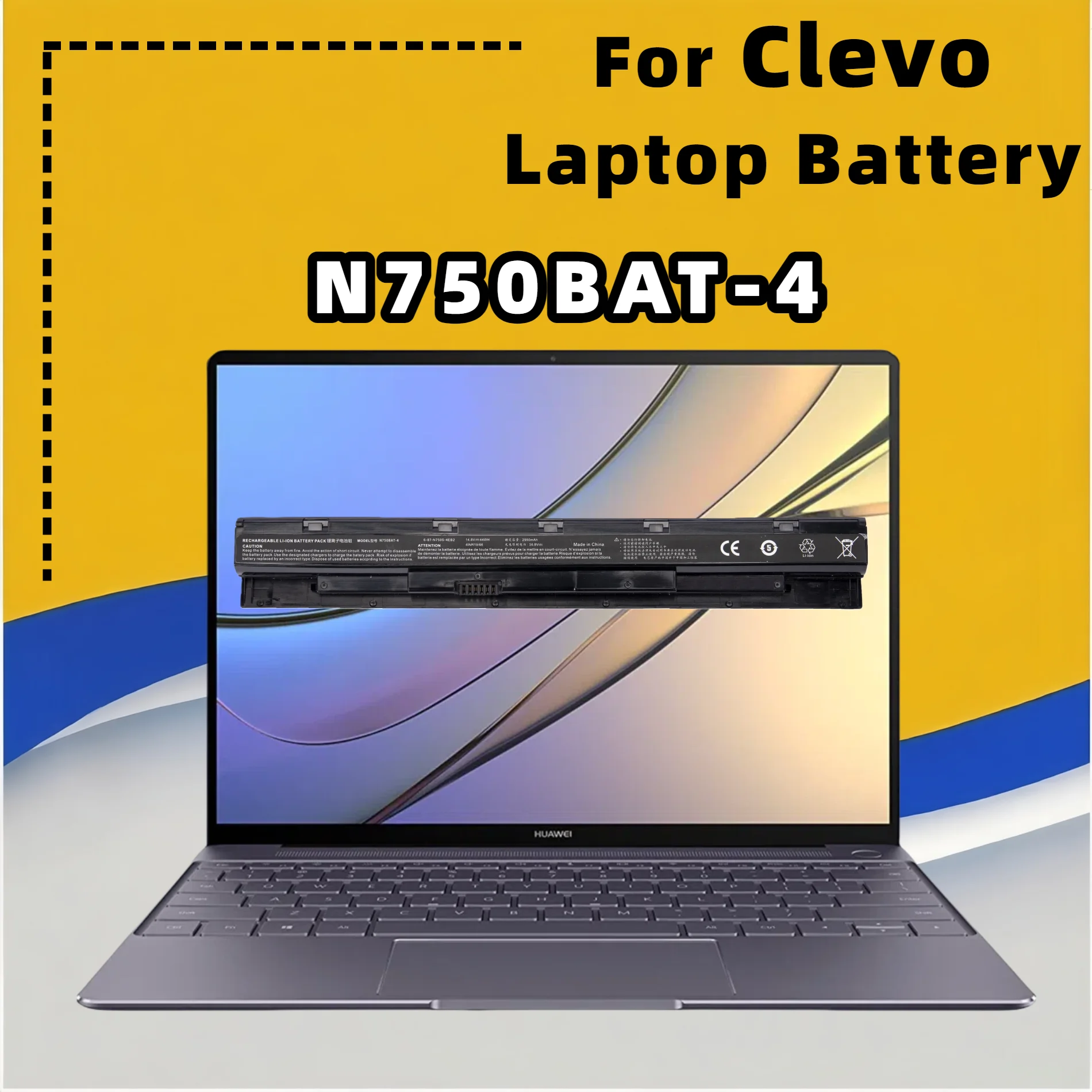 FRLESUI Battery N750BAT-4 For Clevo N750BU N751BU N750WU N750S Series 87-N750S-31C00 6-87-N750S-4EB1 4EB2 3CF1 Laptop Battery