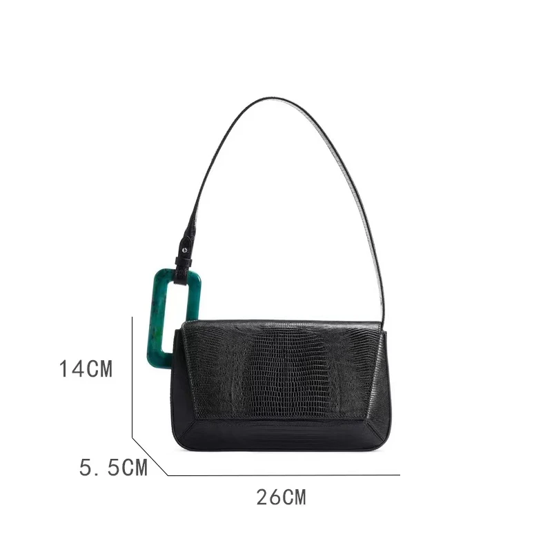 New Contrast Stitching Female Designer Handbags Long Panelled Flap Luxury Acrylic Shoulder Fashionable Purses Clutch Party Bag