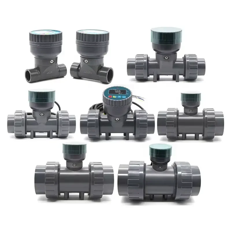 ZJLCD Digital Water Flowmeter Pool Tank Pulse Output + RS485 Data Transmission 10-30VDC Acid Alkaline Liquid Flow Counter