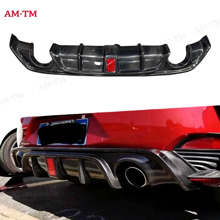

Carbon fiber Rear Lip with ligth Corner wind Knife for Infiniti Q60 2017 2019 modified rear spoiler Car Accessories