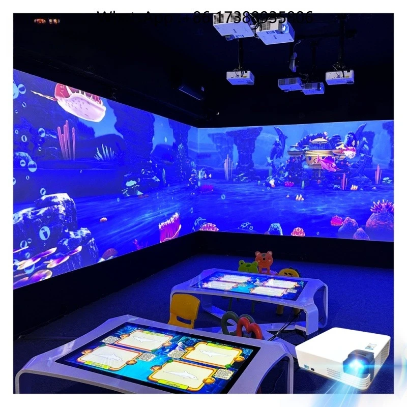 Multiplayer Game Immersive Projection AR Drawing Playgrounds 10+Games Magic Painting Wall Turnkey Solution for Aquarium