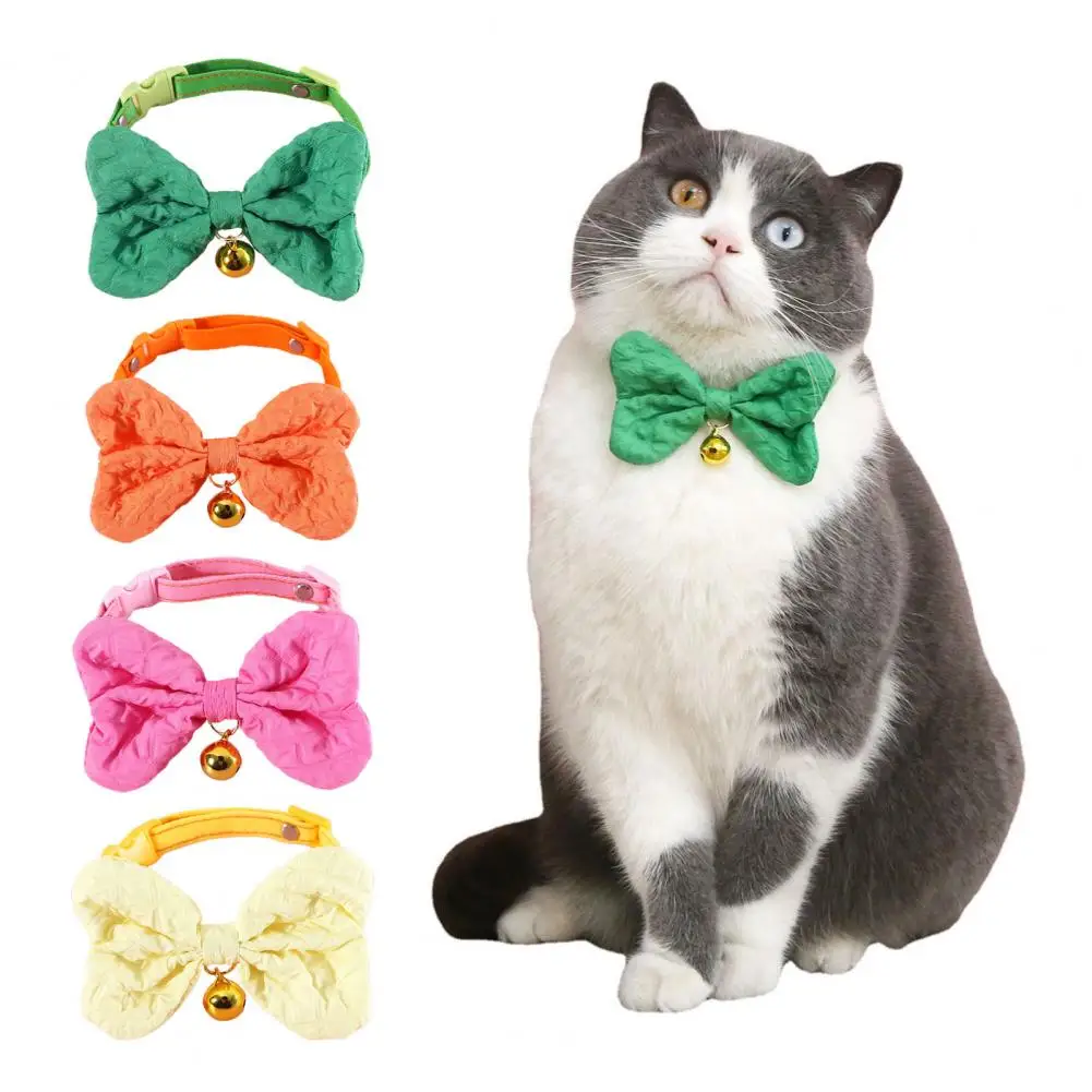 Pet Neck Strap  Eye-catching   Dog Collar Pet Dog Cat Bowknot Necklace