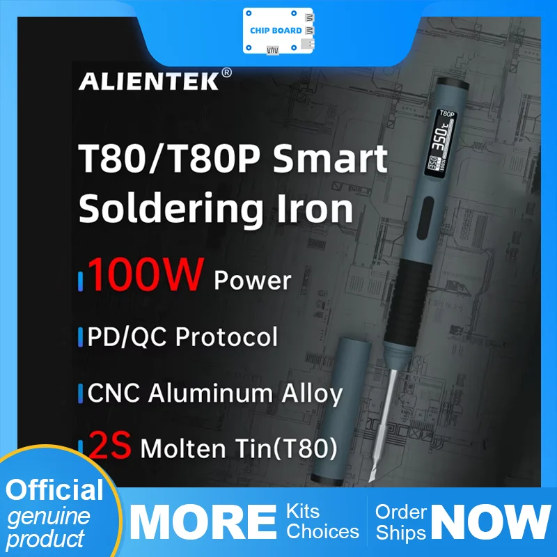 

ALIENTEK T80 T80P Adjustable Temperature Tool DC 20V 80-450℃ Precision Repair Station PD 100W Portable Heat Tool