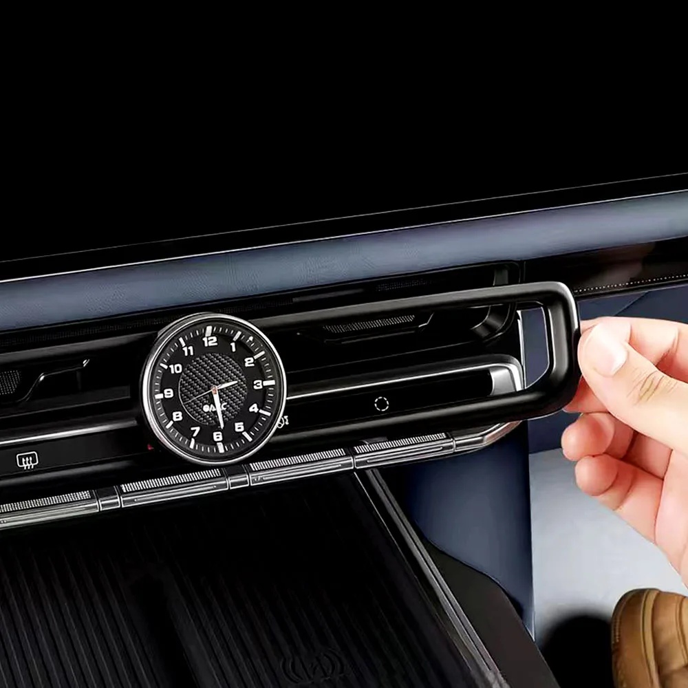 For ZEEKR 9X 2025 2026 Center Console Quartz Clock Car Air Vent Watch Luminous Dashboard Decoration No Drilling