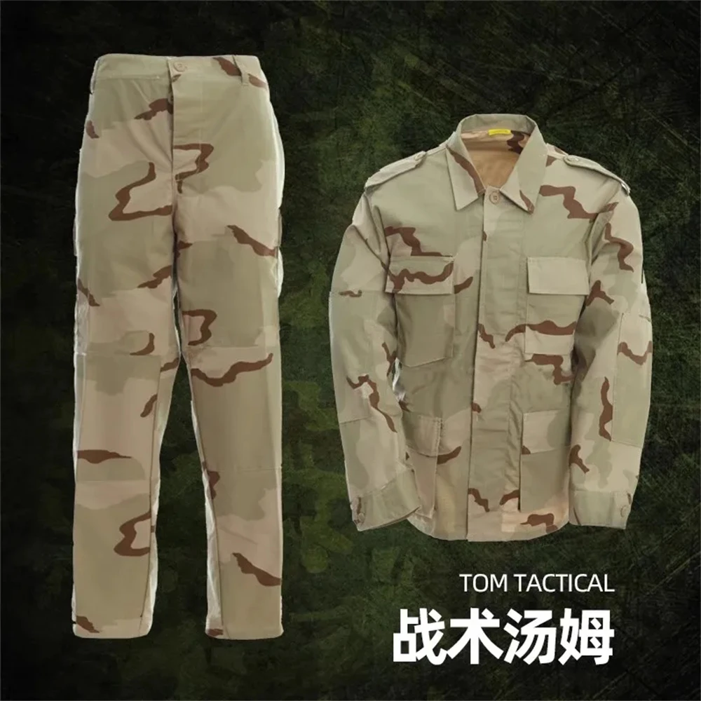 TACTICAL TOM DCU Desert Combat Uniform Long sleeved + Long pants Desert Training Clothes Outdoor camouflage Hunting Clothing