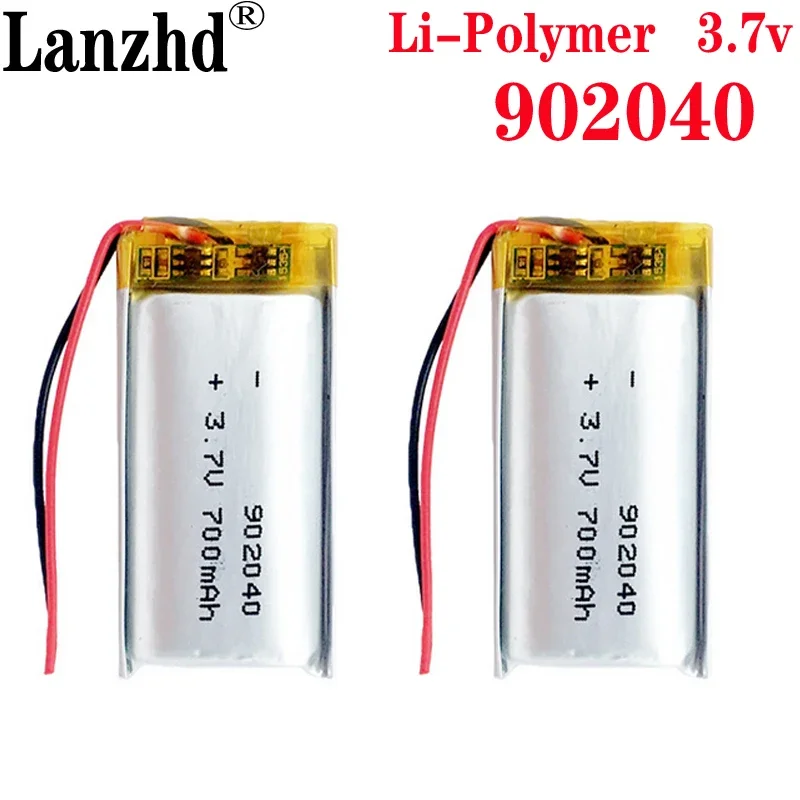 リチウムポリマー充電式バッテリー,25個,3.7v,902040, 700mah,3.7v,mp3パッド,DVD,電子書籍,Bluetoothスピーカー,LEDライト