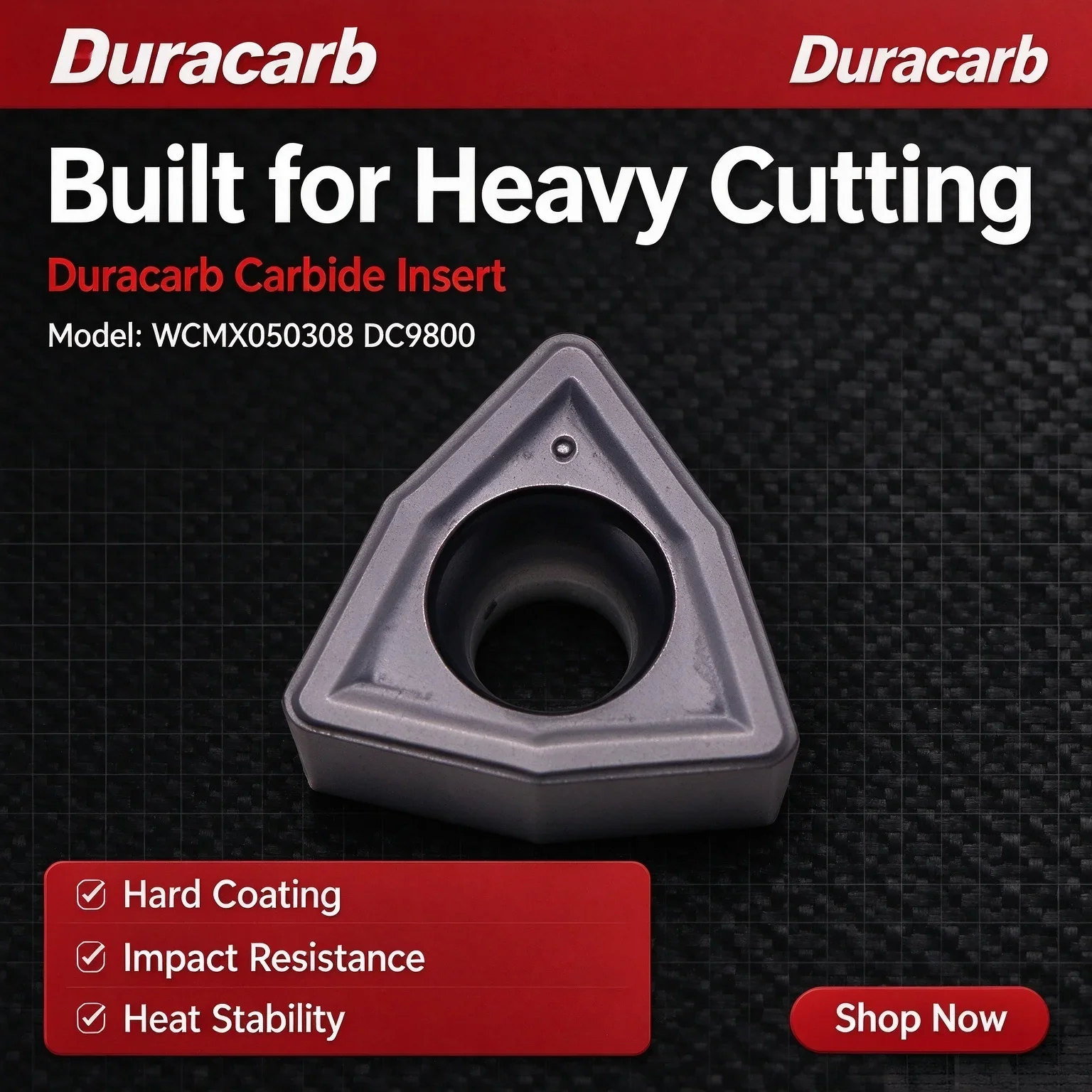 Duracarb WCMX030204 WCMX030208 WCMX040204 WCMX040208 WCMX050308 WCMX06T308 WCMX080412 DC9800 U Drill Carbide Insert WCMX Inserts