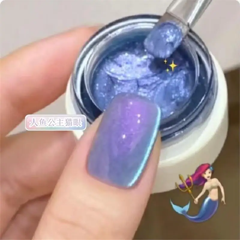 

Cat's eye nail polish glue canned ice-clear cold glass beads for nail salons
