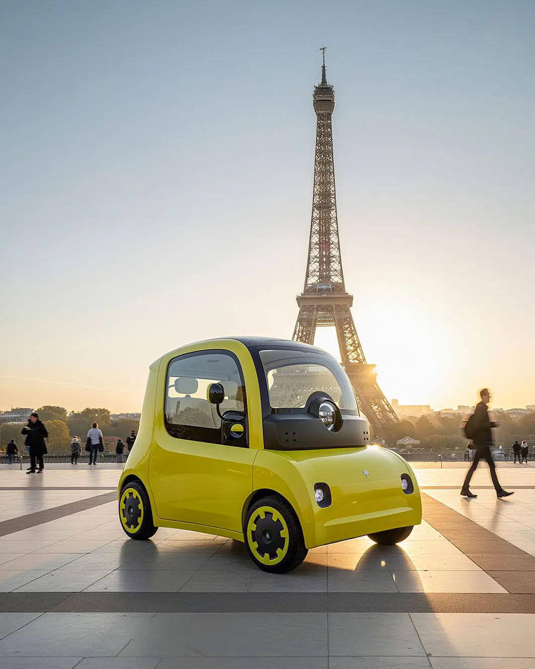 three-wheeled electric vehicle new energy vehicle 2-seat car cruising range 50-80 kilometers 1000 kW motor