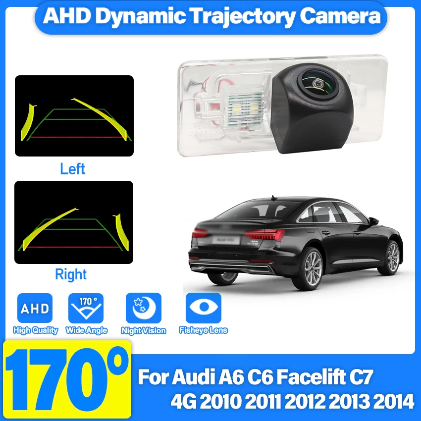 

Для Audi A6 C6 Facelift C7 4G 2010 2011 2012 2013 2014 ночного видения, реверсивная водонепроницаемая автомобильная камера заднего вида высокой четкости
