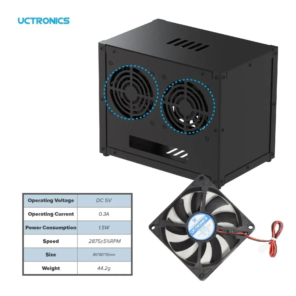 UCTRONICS-Gabinete completo atualizado para Raspberry Pi, 4 suportes de montagem removíveis, Pi 4B, 3B +, 3B e outro cluster