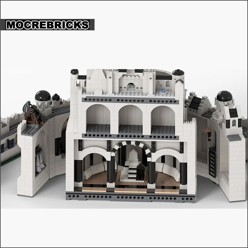 Famous Movie Scenes  Architecture White Castle City MOC Ring Building Block Technology Bricks Model  Assembly Children's Toys Co