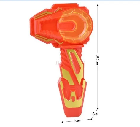 Gyro-Spielzeug für Kinder mit Kordelzug, Pistolenwerfer für neue Jungen, blaues Flügel-Eis-Frontlicht, Kampfgyroskop aus Metall