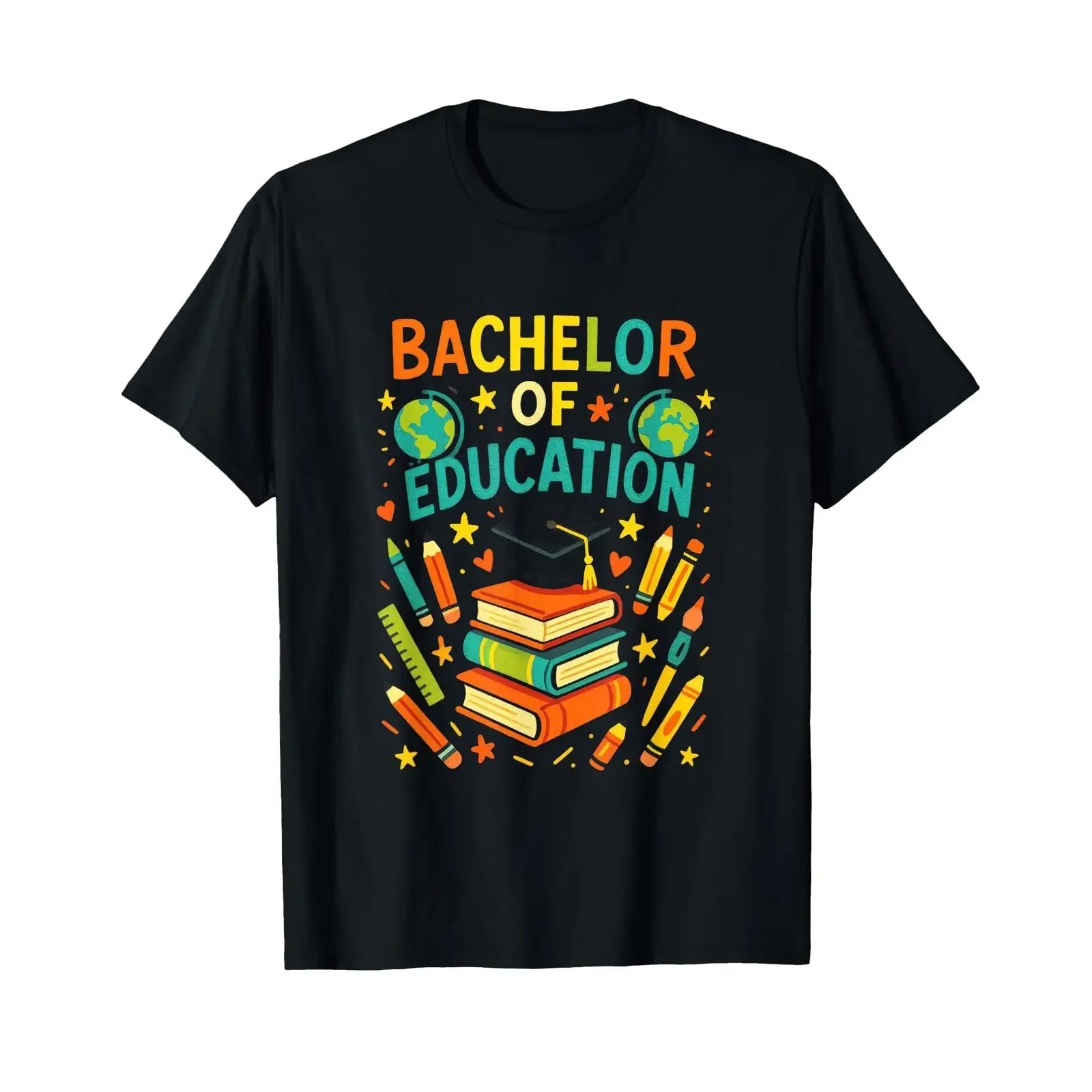 Bachelor Of Education Graduate T Shirt vintage Washed fashion Slightly Soft designer clothes Versatile graphic streetwear