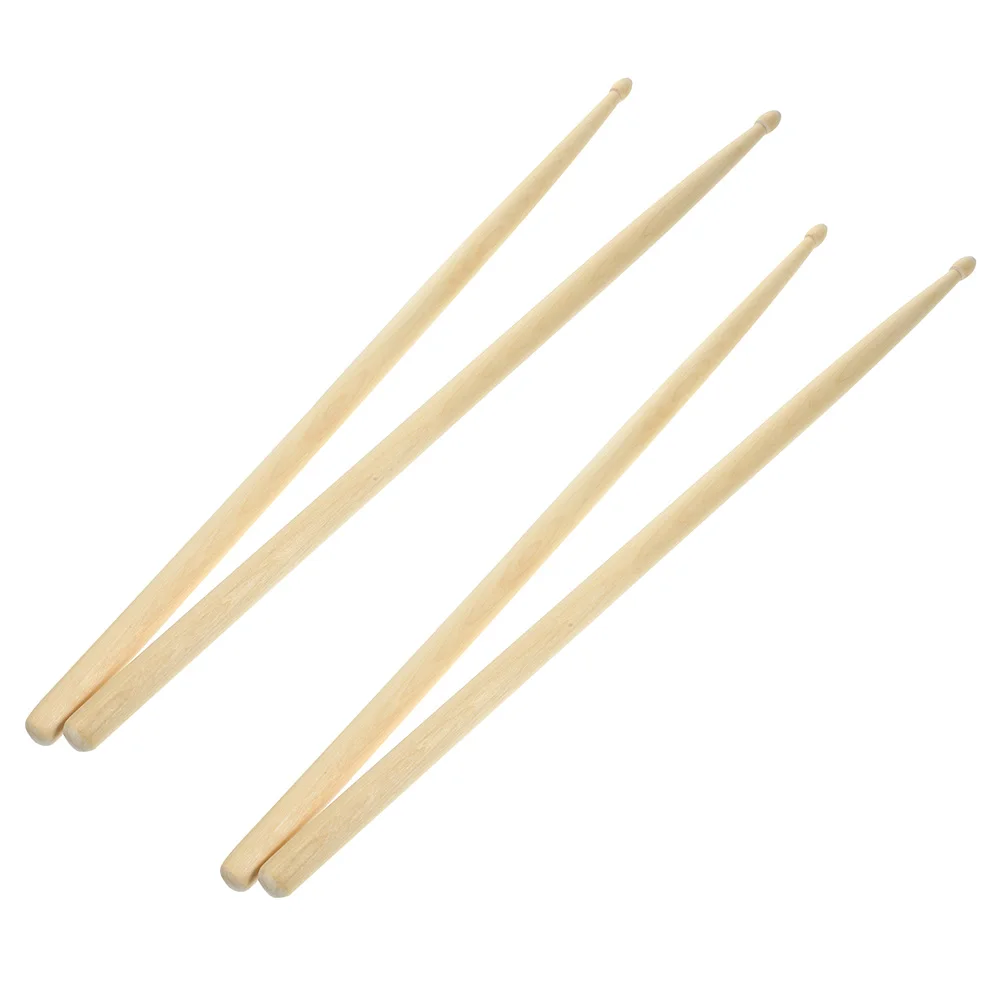 

4Pcs Maple Drumsticks Lightweight Long Handle Seamless Grip Water Drop Head Percussion Drum Mallets for Jazz Drum Sticks
