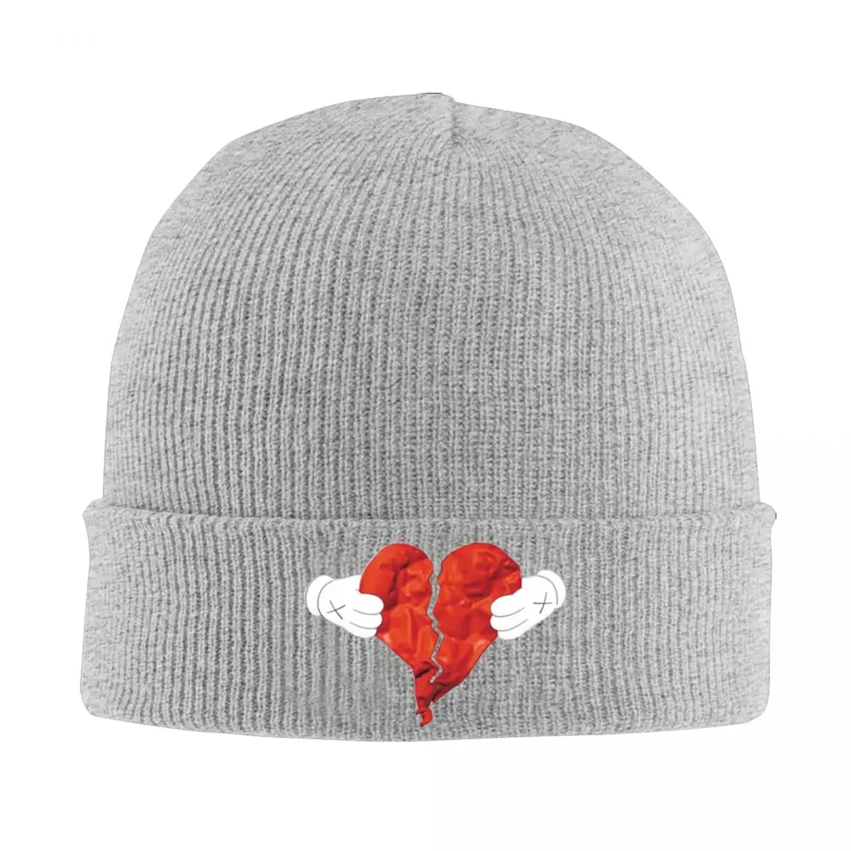 Kanye West 808s Heartbreak Heart Knitted Hat for Women Men