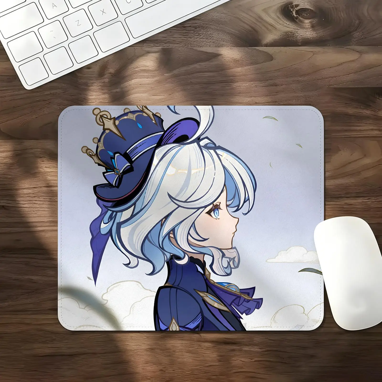 Mouse Pad Regular gaming mouse pad Genshin Impact Furina Office mouse pad Laptop desk mat Stitched edge S/M/L size mouse pad