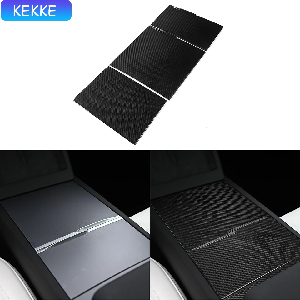 

Car Storage panel Dry Carbon Fiber Hardware Car Exterior Accessories For Tesla Model 3 2023-up