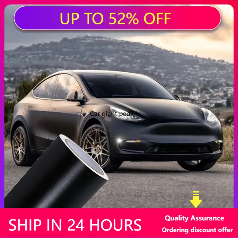 Casting Matte Black  Car Wrap Film Auto Plastic  Auto Plastic Assurance Air passage pattern Stickers Covering Foil 1.52x17M