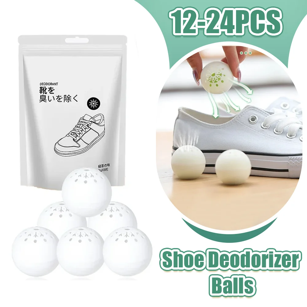 12-24PCS Shoe Deodorizer Freshener Balls For Shoes Multifunction Home Scent Fresheners Footwear Shoe Closet Toilet Deodorization