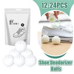 12-24PCS Shoe Deodorizer Freshener Balls For Shoes Multifunction Home Scent Fresheners Footwear Shoe Closet Toilet Deodorization