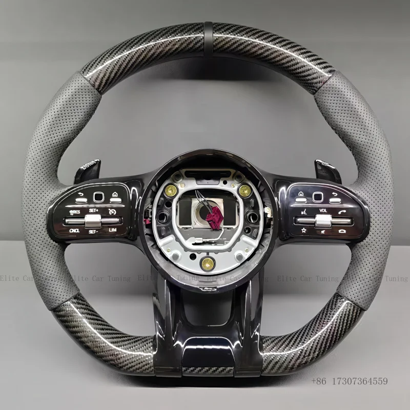 

Кастомный руль из карбона со светодиодной подсветкой для Mercedes-Benz: обновление старых моделей в стиле AMG (2018-2021) для W205, W167, GLA, GLC, G, E, S-классов