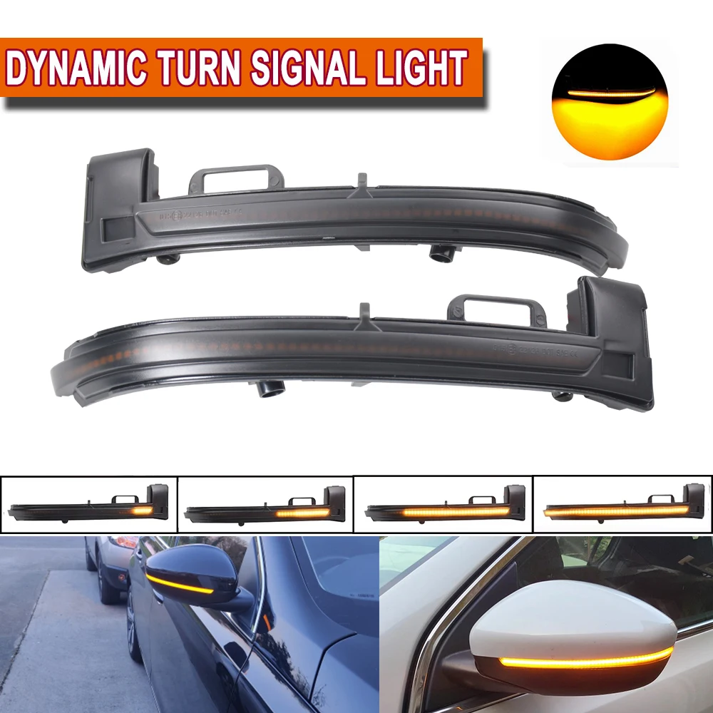 

For Peugeot 308 Light 2013-2019 No Error 2PCS LED Dynamic Side Mirror Blinker Lights Sequential Flowing Turn Signal Lamps