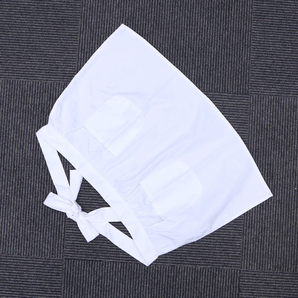 

Short For Women Waist Cotton Half Apron 2 Pockets Cooking Baking Maid Waitress Uniform Workwear Apron Home Kitchen