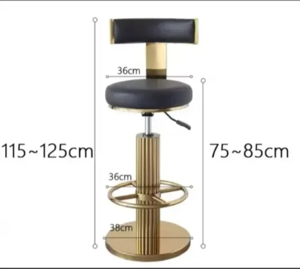 Adjustable Bar Stool, Simple Luxury Swivel Counter Height Chair, Home Island Bar High Stool