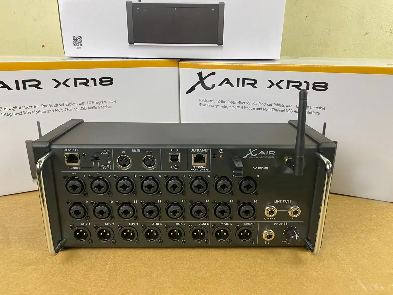 Mixer Audio Digital Xair18 Baru XR12/XR18 Fan 18 Kanal dengan Modul WiFi Terintegrasi/Perekam Stereo USB Berbahan Metal