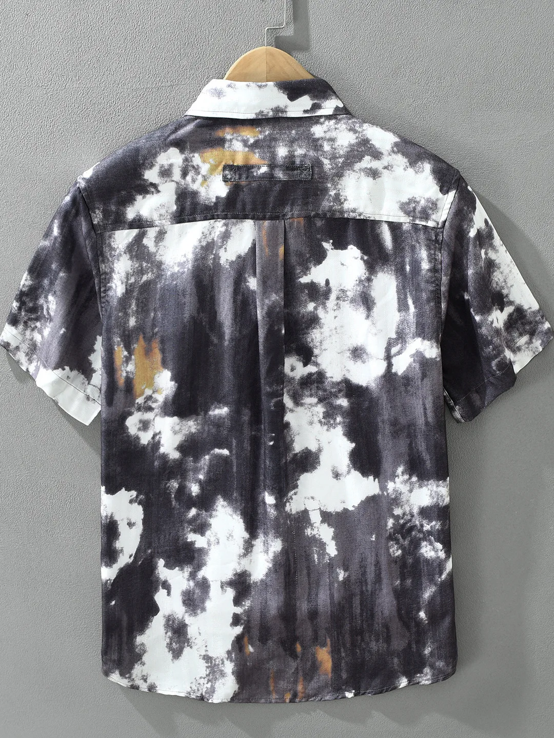Men's Short Sleeve Printed Shirt Summer Thin Breathable Casual Loose Fit Polyester Abstract Print Street Style Button up