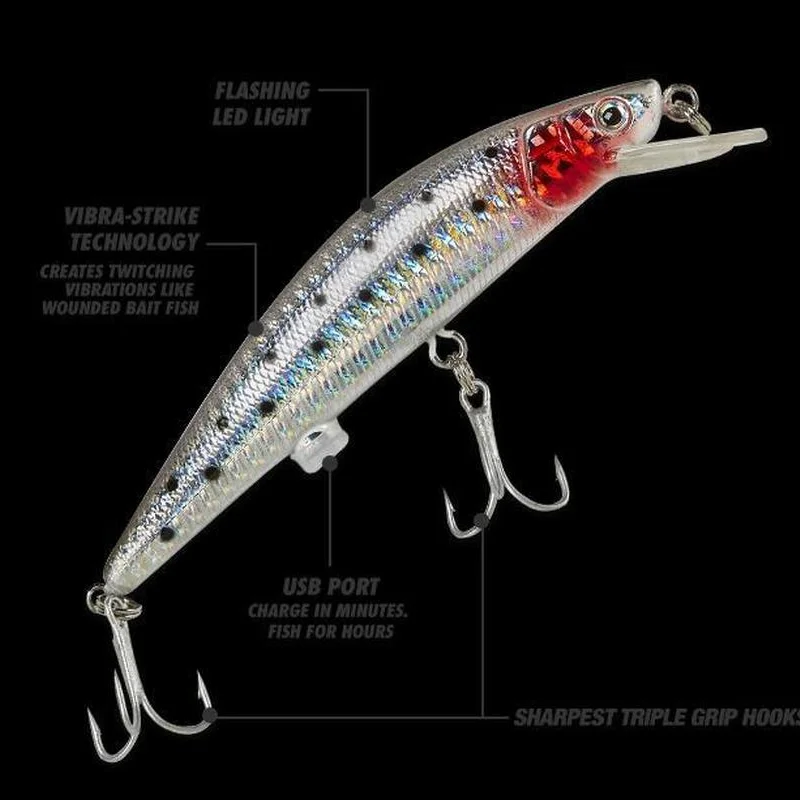 

Fishing Bionic Luminous Electric Simulation Twitching Bait USB Charging Bait Lures Fishing Accessories