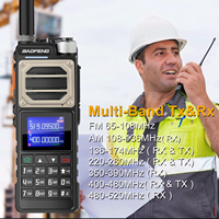 Baofeng Walkie Talkie UV-25 Air Band Receive Scrambler 10W FM Two Way Radio Six Band Rx Three Band Tx w/5200mAh Type-C Battery