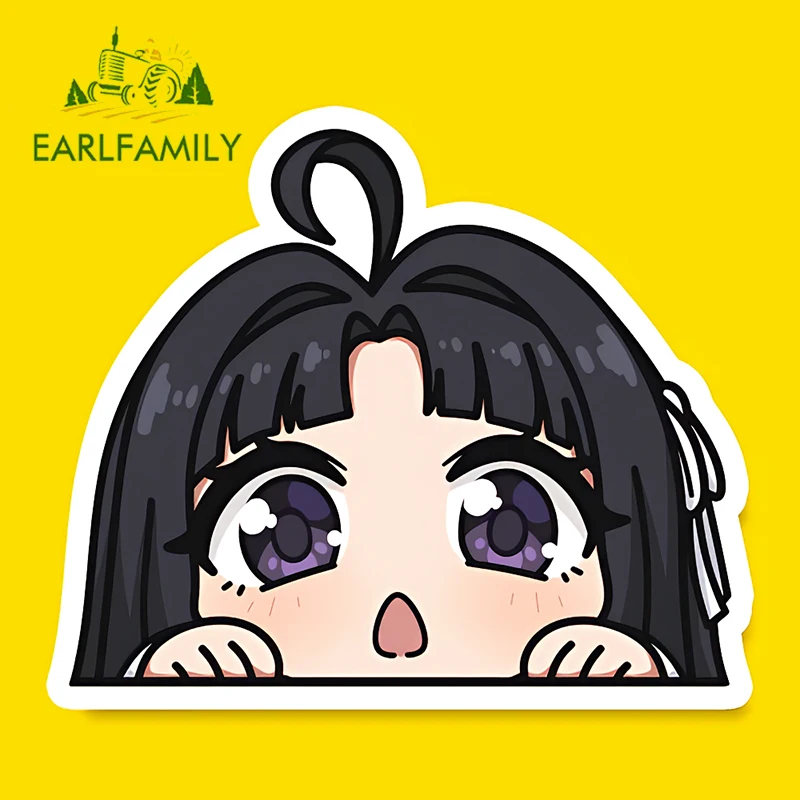 EARLFAMILY 13cm x 11cm Subaru Awa Chibi Peeker Decals Big Eyes Kawaii Anime Interesting Accessories JDM Laptop Car Stickers