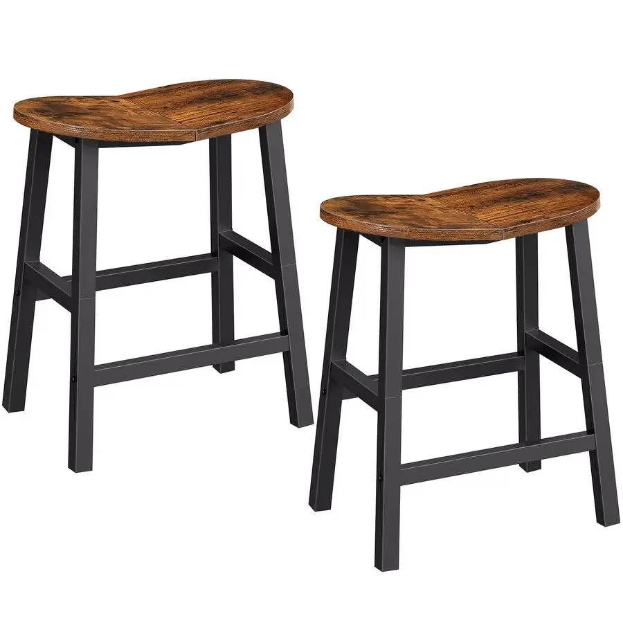 

Bar Stools, Set of 2 Bar Chairs, 23.6 Inch Barstools for Kitchen Counter, Counter Height Bar Stools, Kitchen Stools with Footres