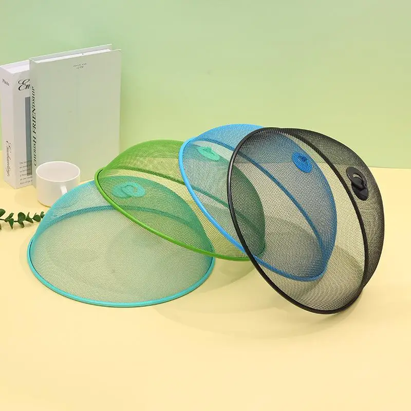 Mesh Food Cover Protective Round Shape Dish Lid Household Anti-Flying Vegetable Fruit Display Holder For Outdoors