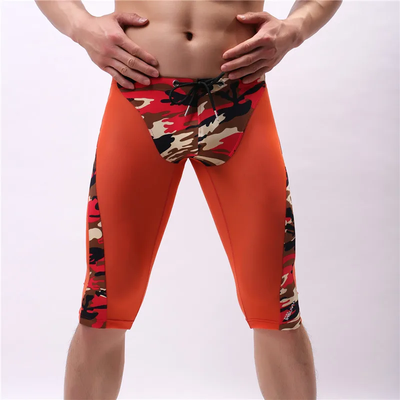 Summer Men Sleep Bottoms Ice Silky Pajama Pants Casual Sexy Sleep Bottom Tight Short Pants Underwear Homewear Pajamas Men