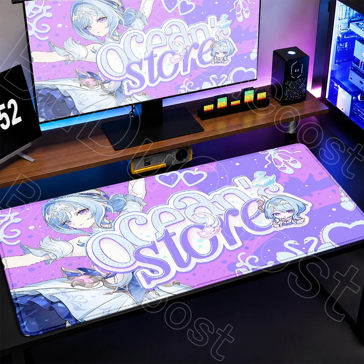 XXL E-Sport Gamer Tischdekorationsmatte Niedliche Odette Genshin Impact Notebook Gaming-Mauspad mit Verstärktem Rand Büroteppich 900x400mm – Detail 1
