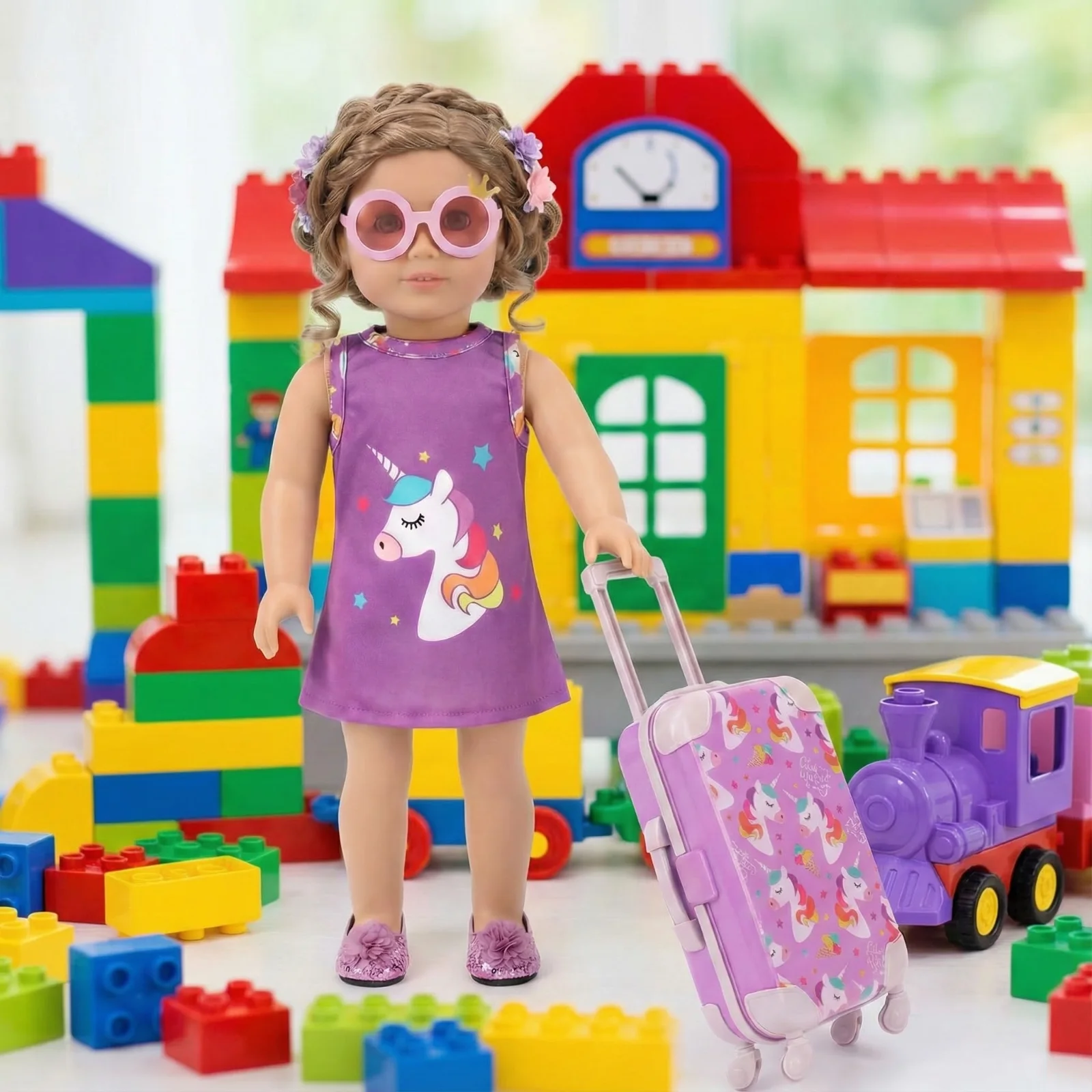 Dress Doll Clothes 12&14sets For 16-18Inch&40-45cm Baby New Born Doll Brilliant Party Reunion Doll Skirt American Doll Girl Gift