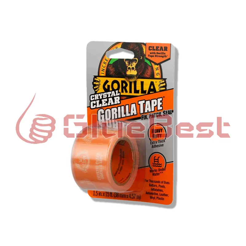 Gorilla Crystal Clear Waterproof Tape Heavy Duty Transparent Repair Tape for Outdoor Leak Fix Roof Pipe Window Emergency Patch